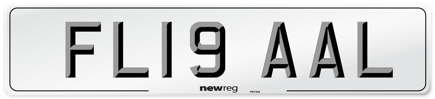 FL19 AAL Number Plate from New Reg
